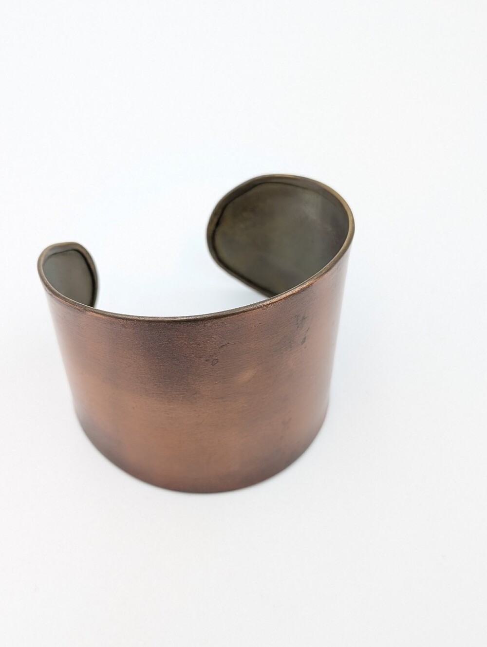 Vintage copper or copper tone wide cuff bracelet